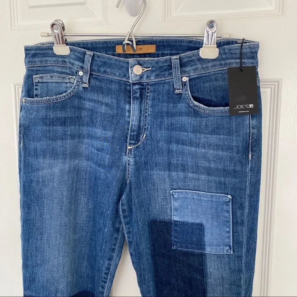 NWT Joe’s Jeans Daisy Patchwork Mid Rise Skinny Ankle Jean 30 - Picture 12 of 15
